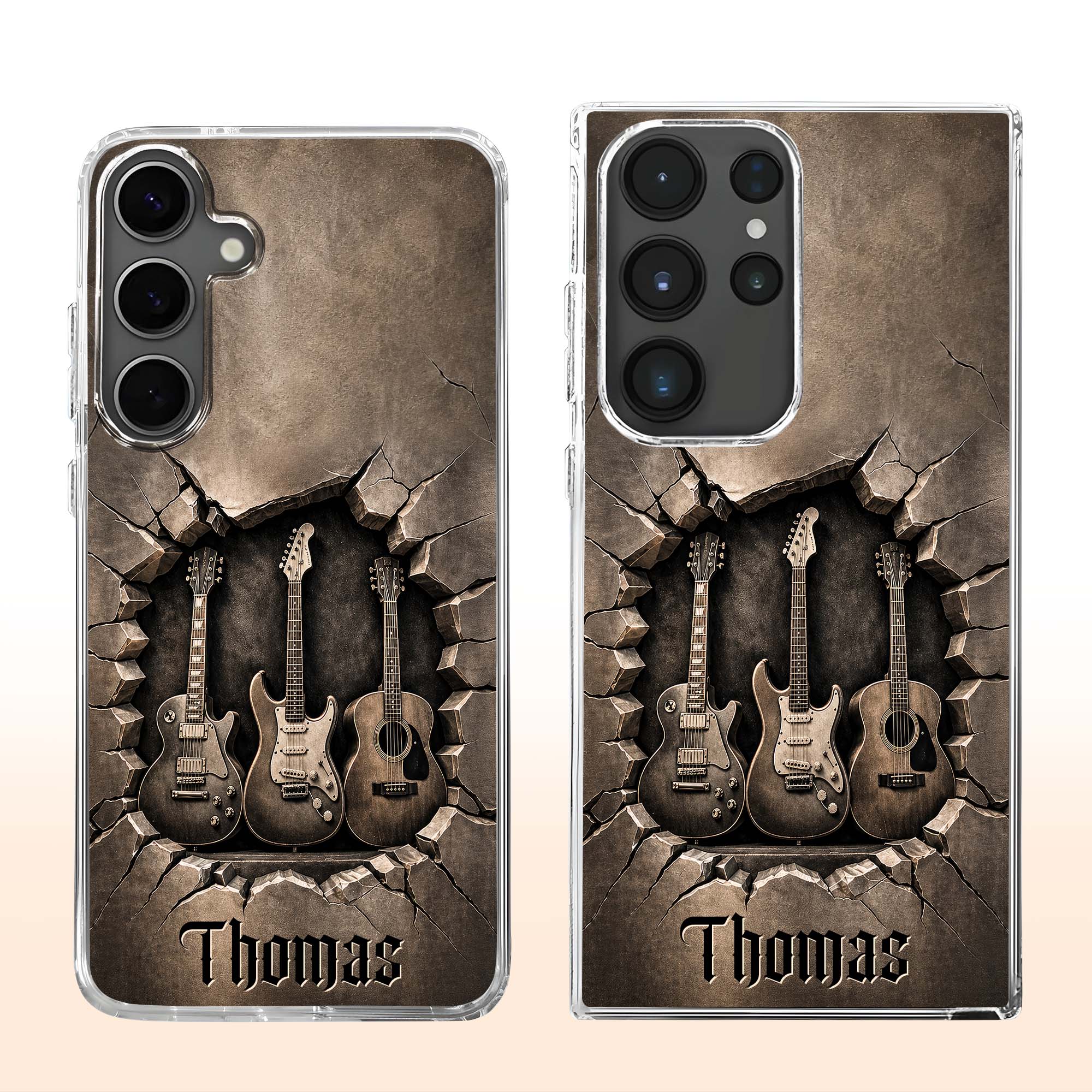 Personalized Clear Phone Case Custom Name Music Lover Gift Clear Phone Case GradoCreations