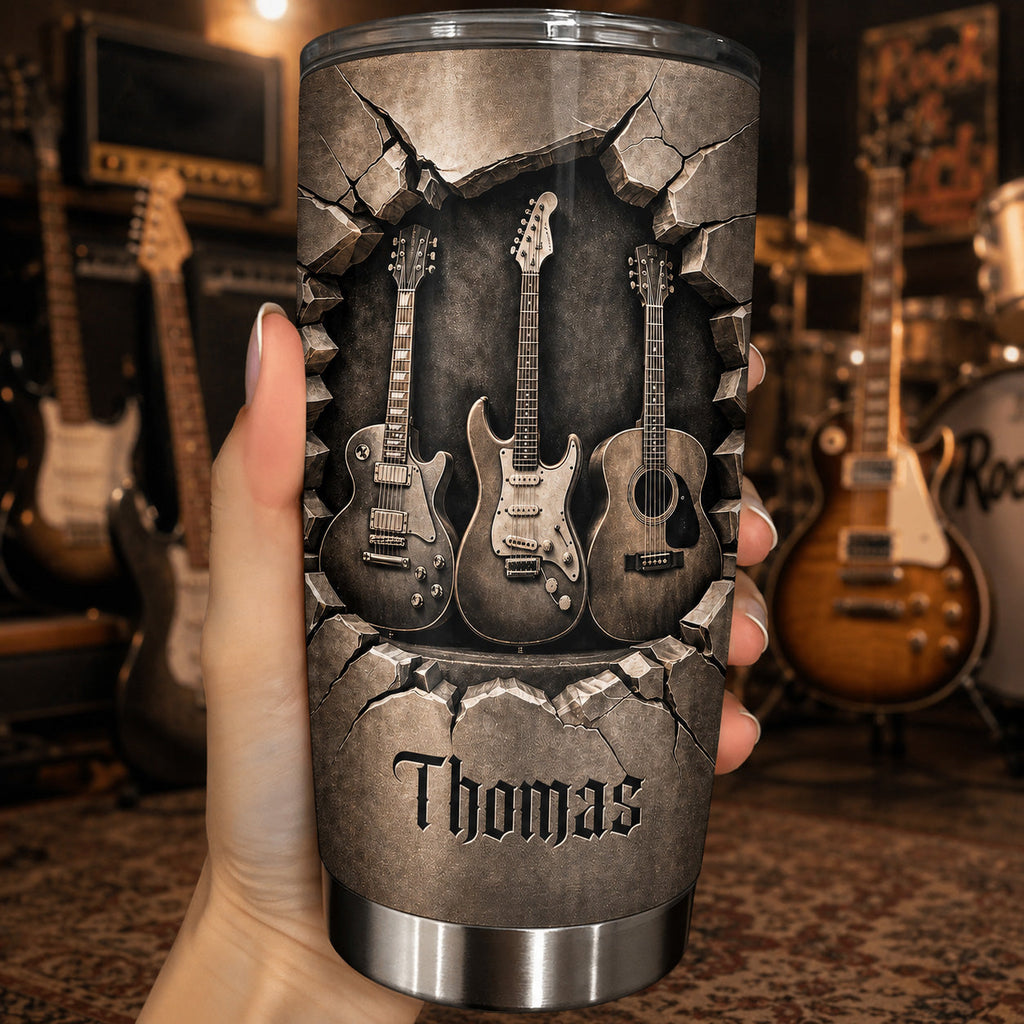 Personalized 20oz Stainless Steel Tumbler Custom Music Gift 20oz Tumbler GradoCreations