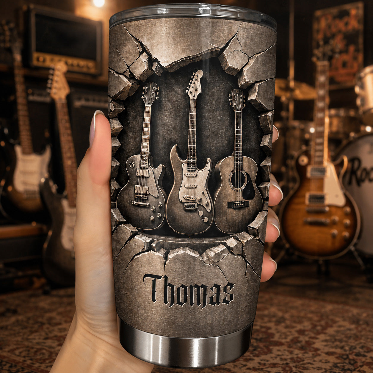 Personalized 20oz Stainless Steel Tumbler Custom Music Gift 20oz Tumbler GradoCreations