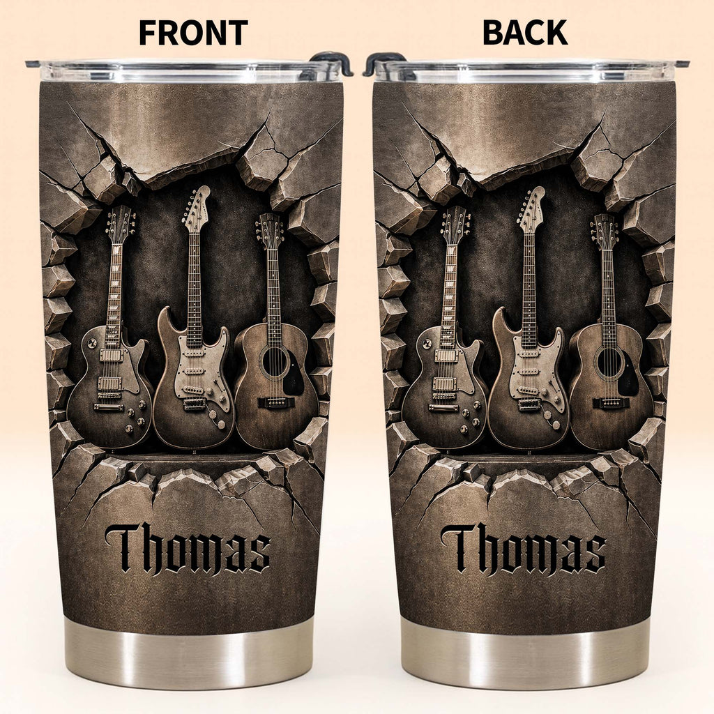 Personalized 20oz Stainless Steel Tumbler Custom Music Gift 20oz Tumbler GradoCreations