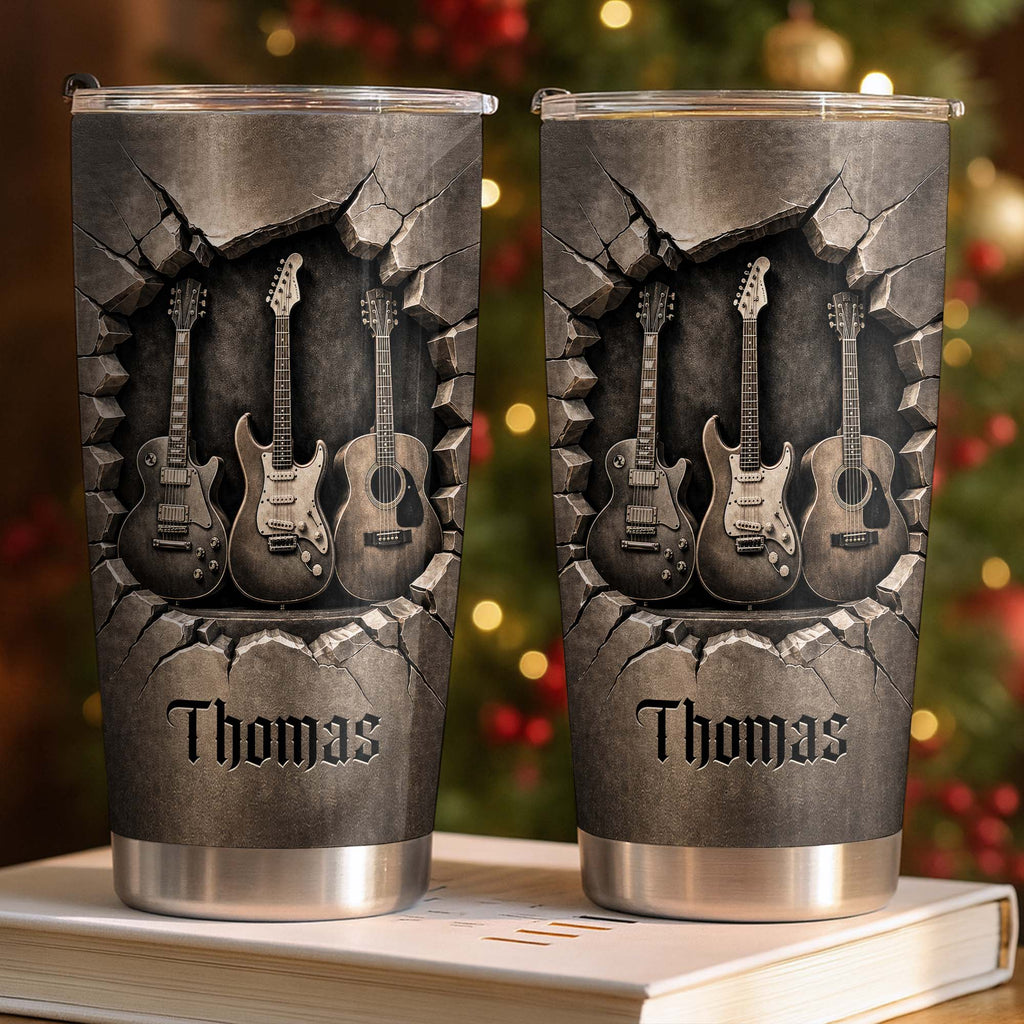 Personalized 20oz Stainless Steel Tumbler Custom Music Gift 20oz Tumbler GradoCreations