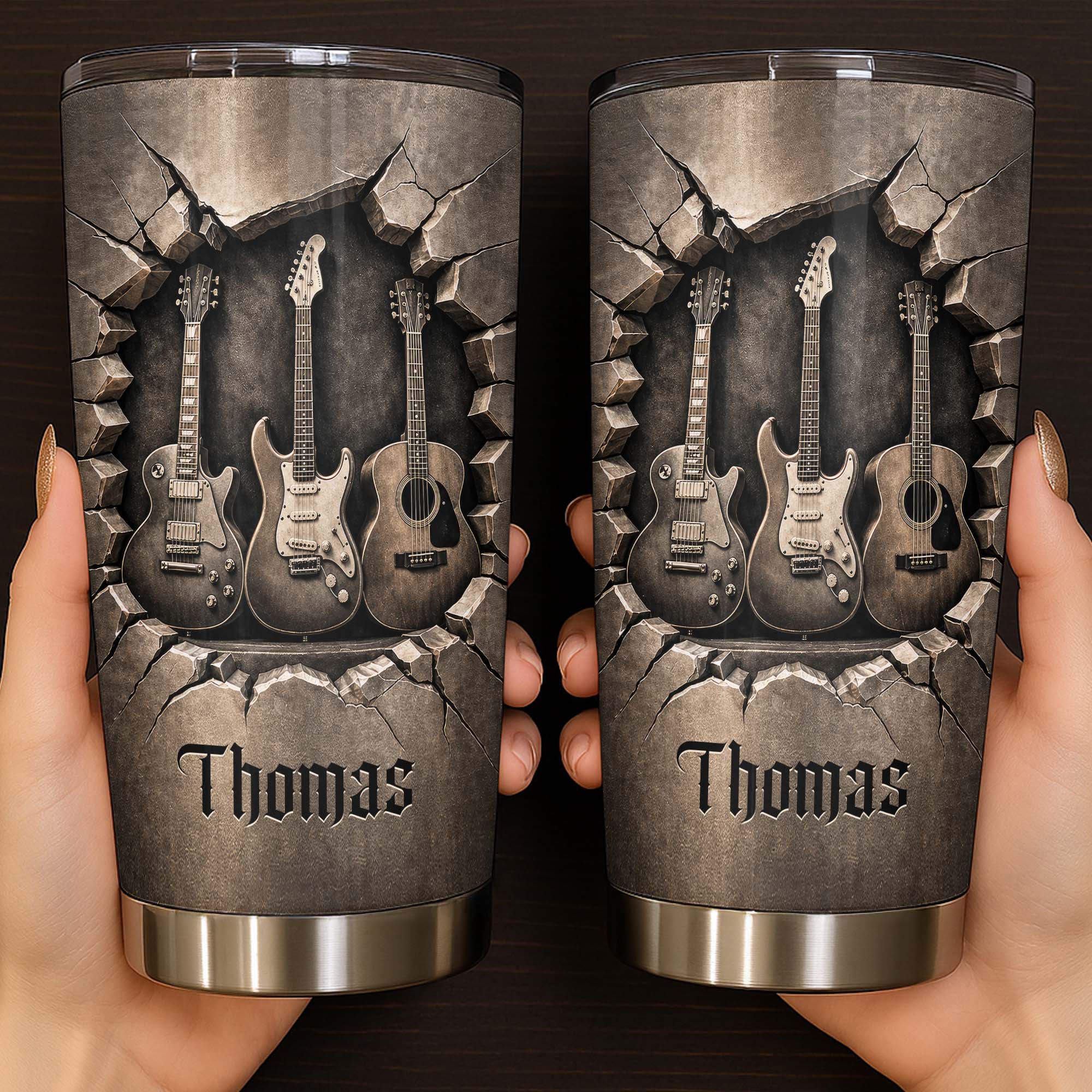 Personalized 20oz Stainless Steel Tumbler Custom Music Gift 20oz Tumbler GradoCreations