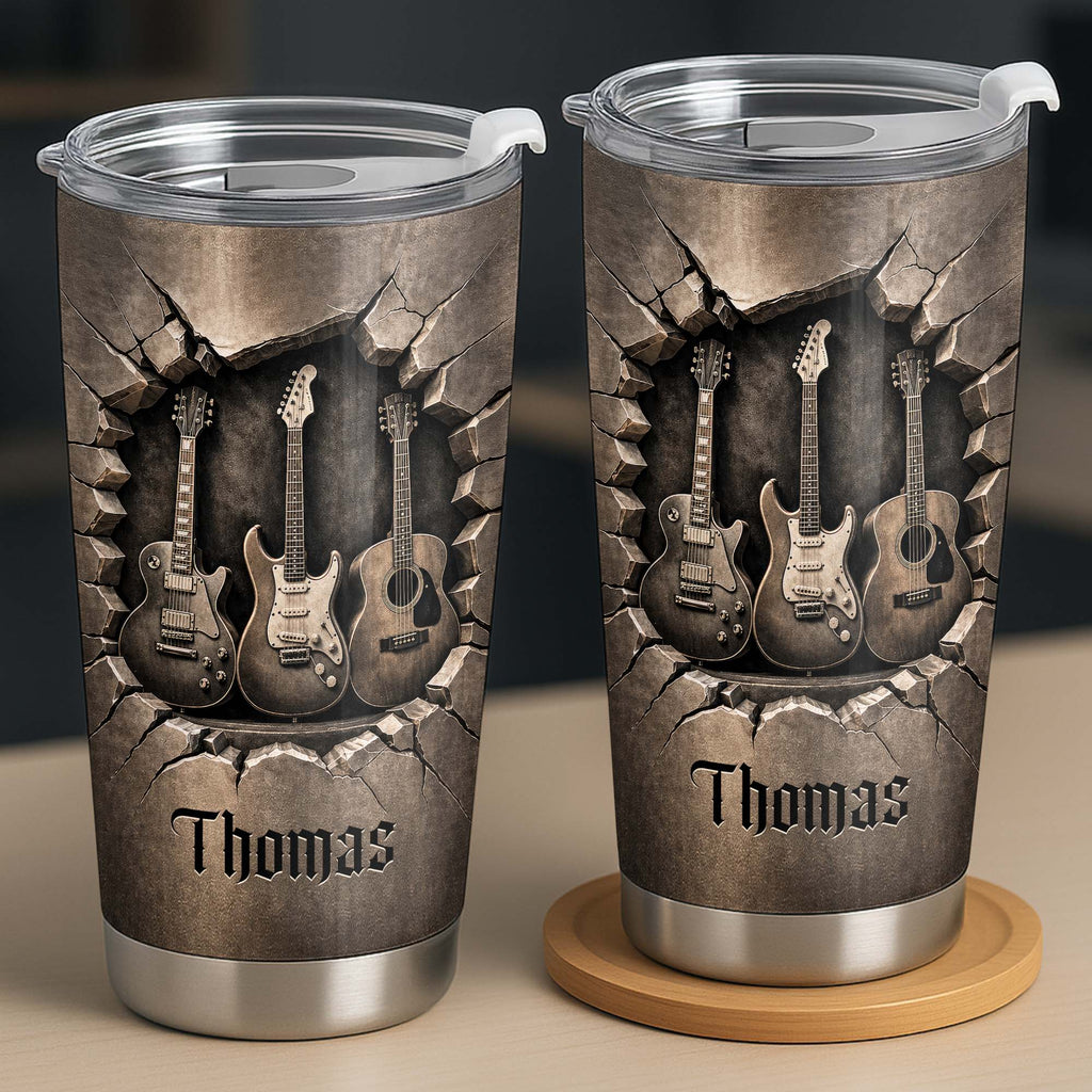 Personalized 20oz Stainless Steel Tumbler Custom Music Gift 20oz Tumbler GradoCreations