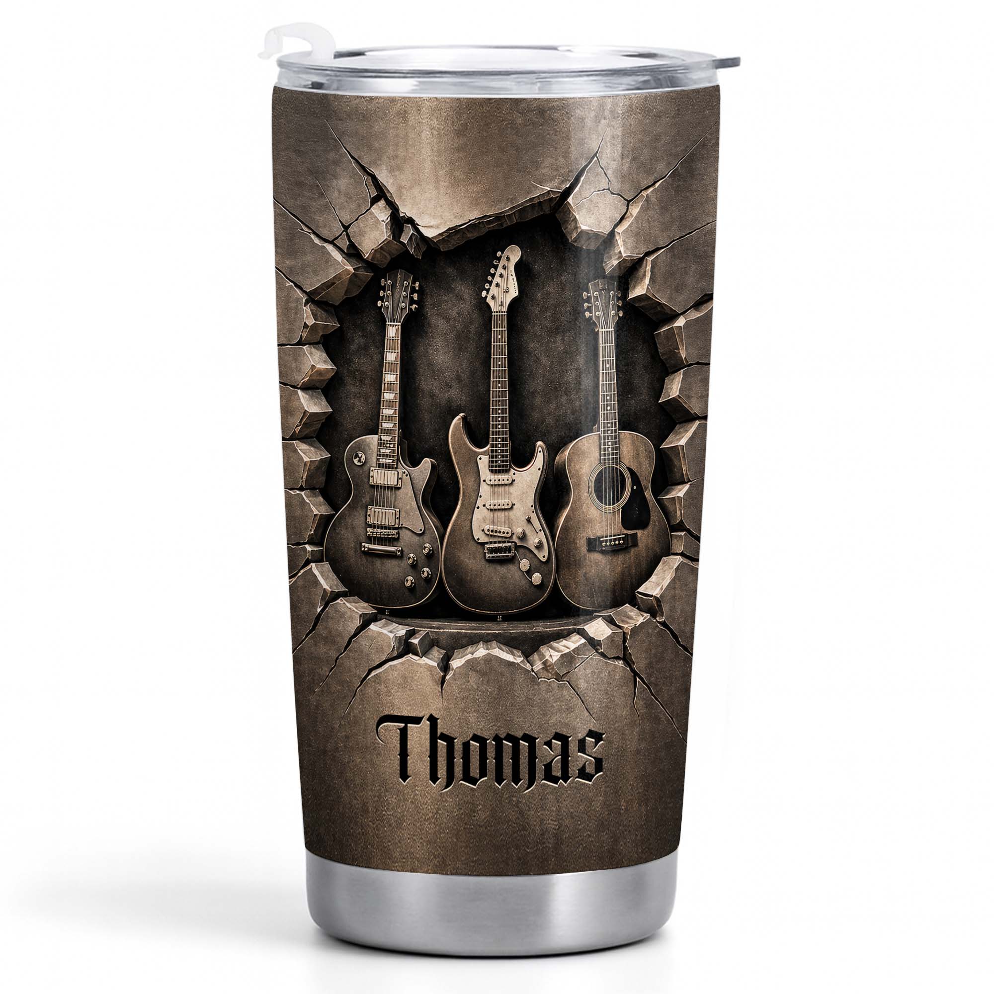Personalized 20oz Stainless Steel Tumbler Custom Music Gift 20oz Tumbler GradoCreations