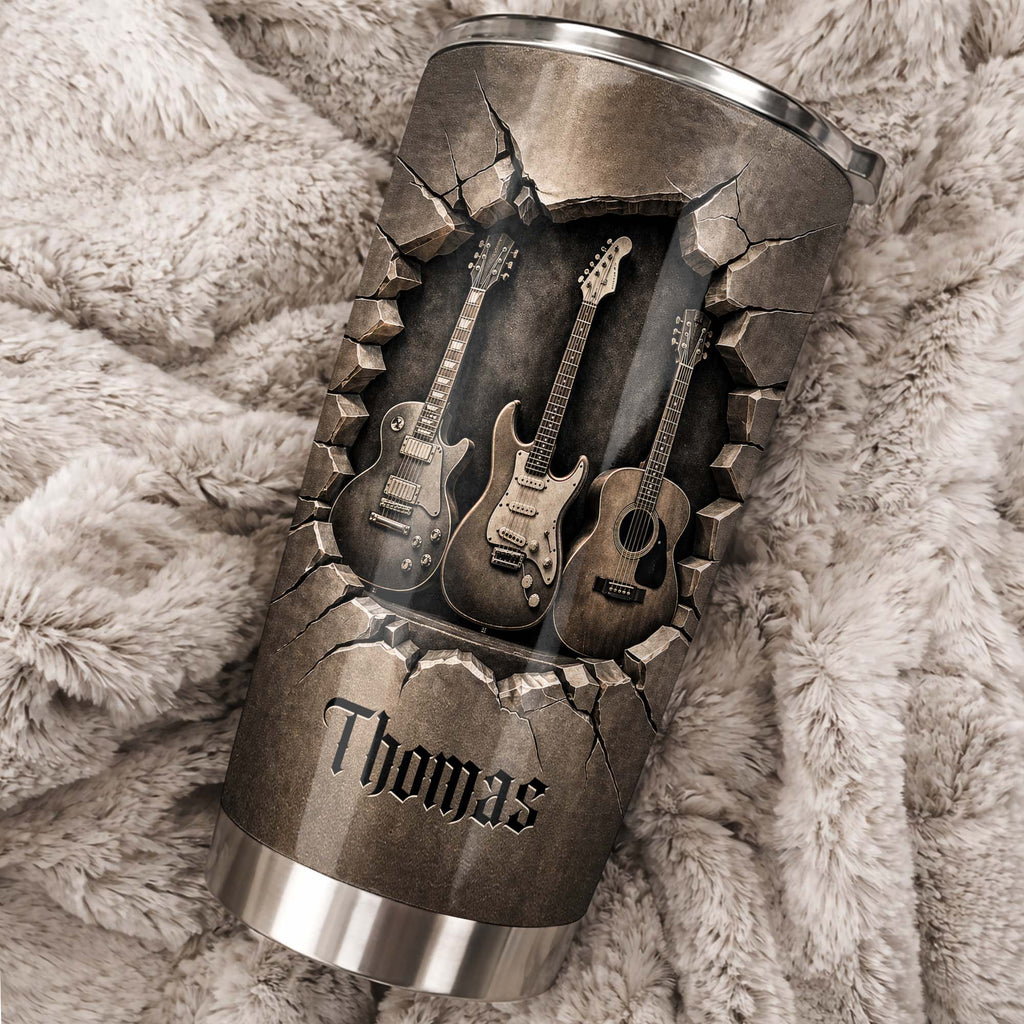 Personalized 20oz Stainless Steel Tumbler Custom Music Gift 20oz Tumbler GradoCreations