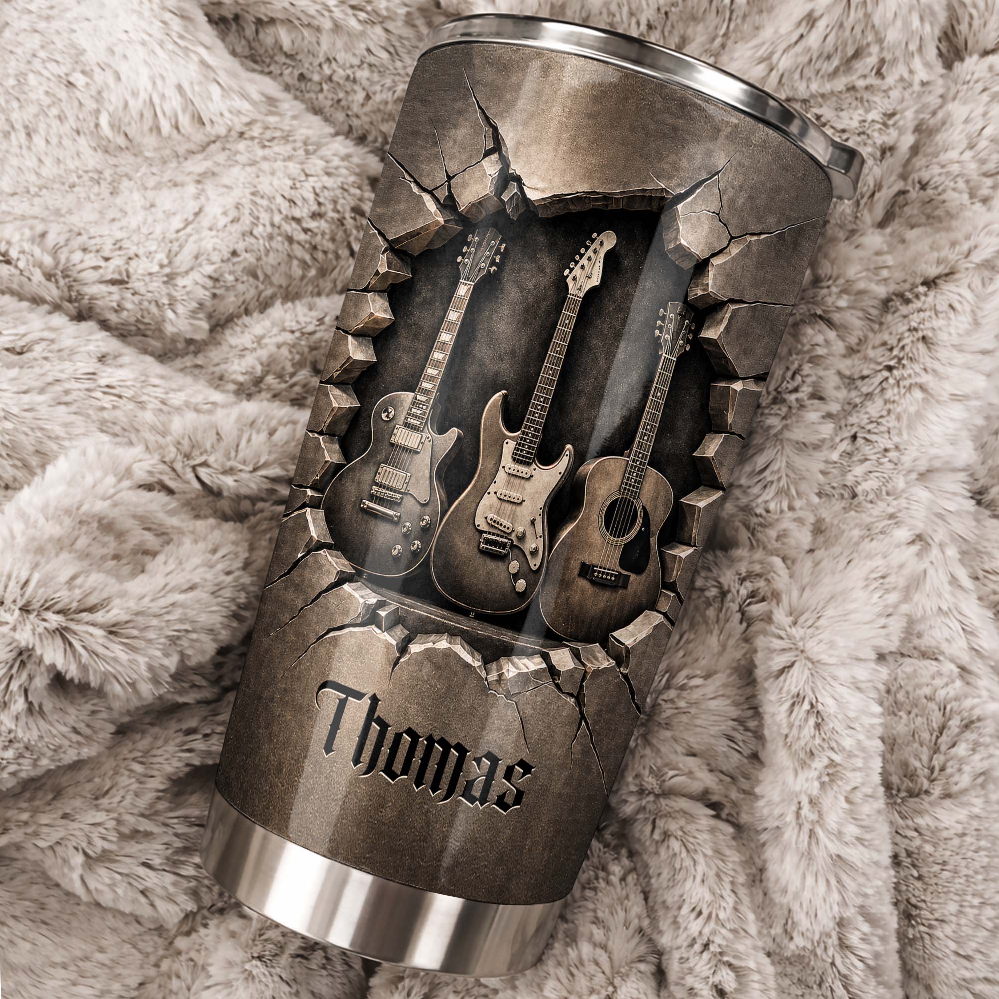 Personalized 20oz Stainless Steel Tumbler Custom Music Gift 20oz Tumbler GradoCreations
