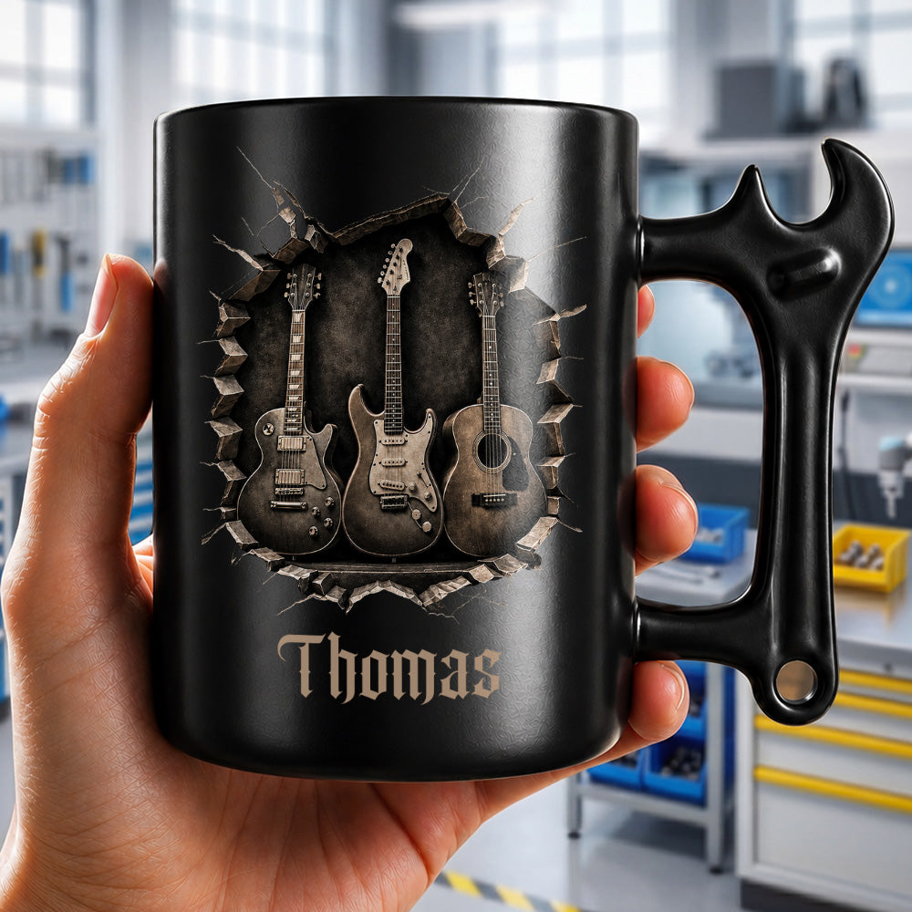Personalized Wrench Handle Coffee Mug Custom Gift for Dad Wrench Handle Mug GradoCreations