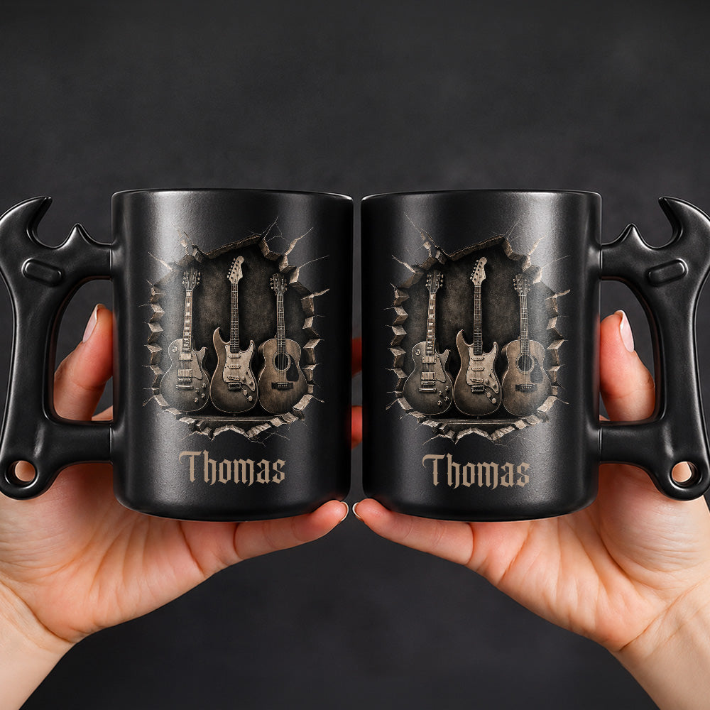 Personalized Wrench Handle Coffee Mug Custom Gift for Dad Wrench Handle Mug GradoCreations