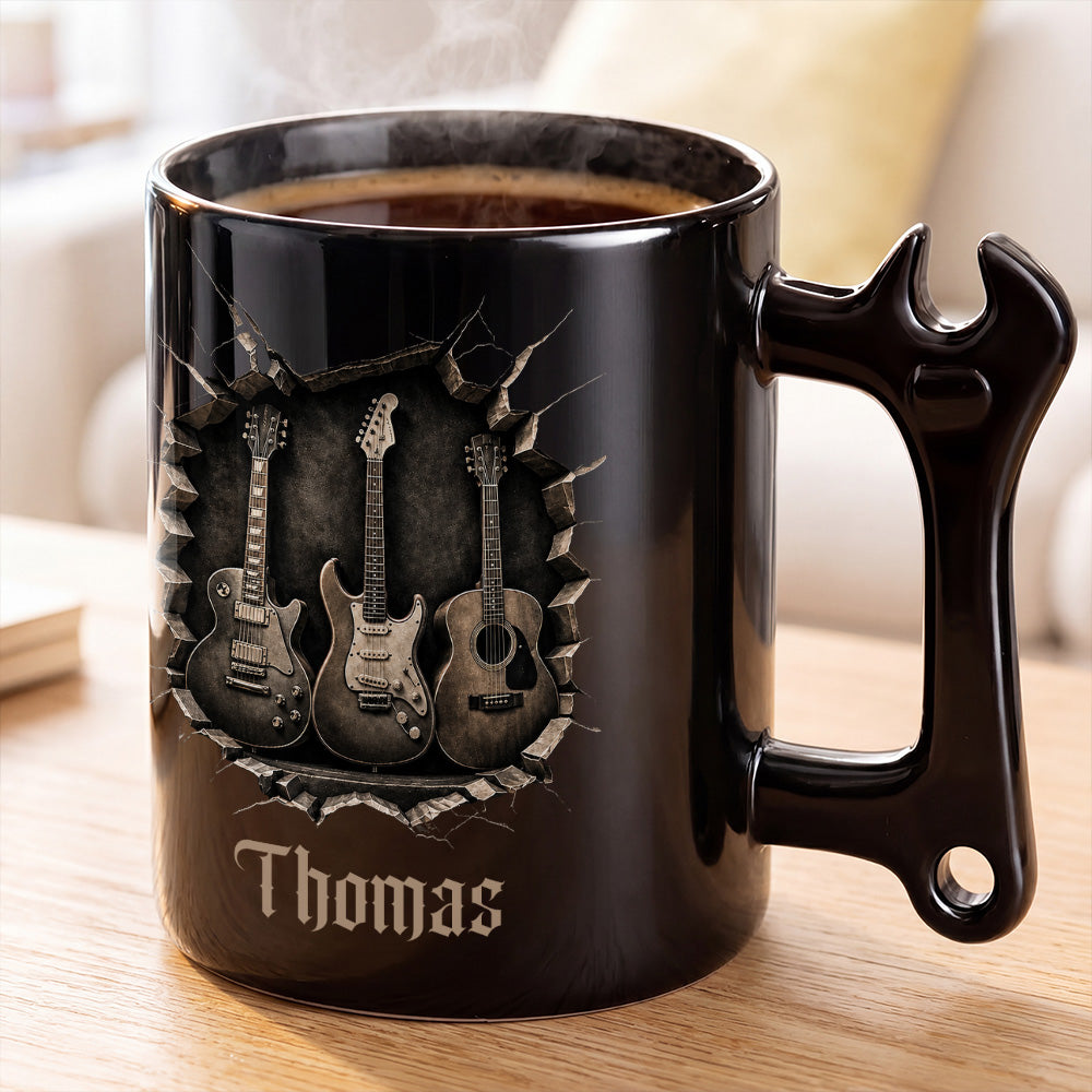 Personalized Wrench Handle Coffee Mug Custom Gift for Dad Wrench Handle Mug GradoCreations