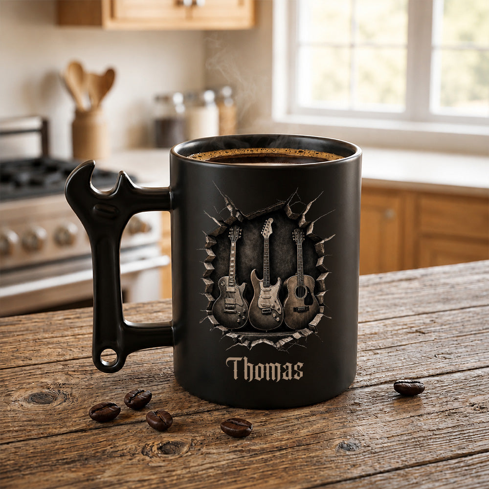 Personalized Wrench Handle Coffee Mug Custom Gift for Dad Wrench Handle Mug GradoCreations