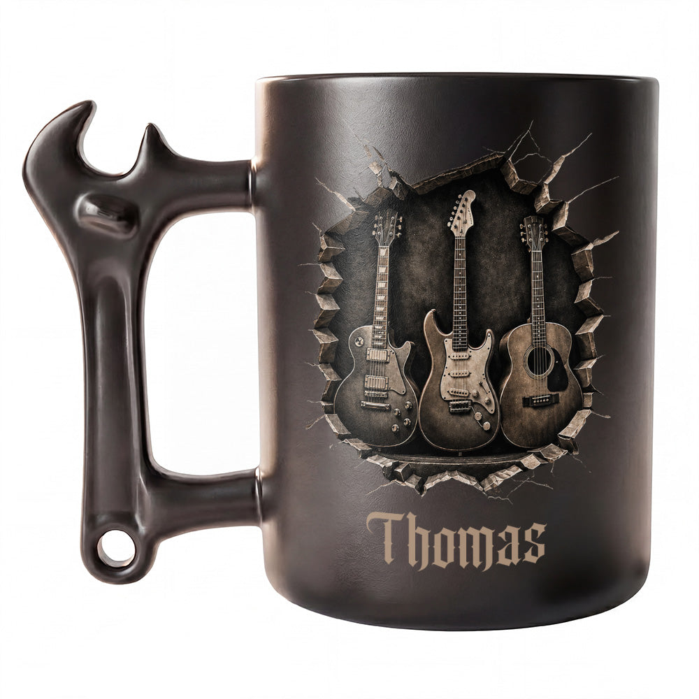 Personalized Wrench Handle Coffee Mug Custom Gift for Dad Wrench Handle Mug GradoCreations