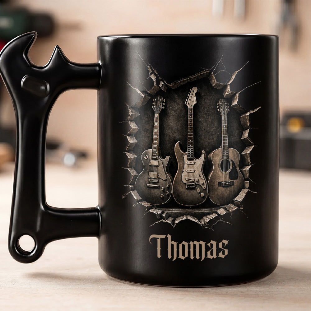 Personalized Wrench Handle Coffee Mug Custom Gift for Dad Wrench Handle Mug GradoCreations