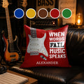 Personalized Bass Guitar Pillow Custom Gift for Music Lover Pillow GradoCreations