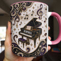 Personalized Ceramic Accent Mug Music Gift for Music Lovers