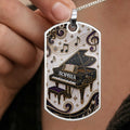 Personalized Dog Tag Necklace Custom Music Gift for Her