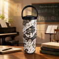 Personalized Music Themed 30oz Tumbler with Handle Gift for Music Lovers