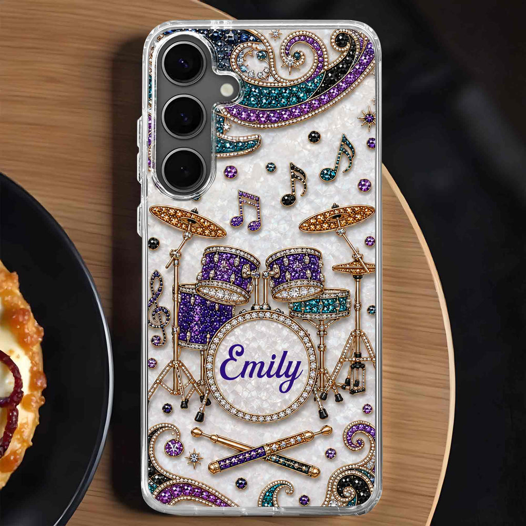 Personalized Clear Phone Case for Music Lovers Custom Name Gift Clear Phone Case GradoCreations