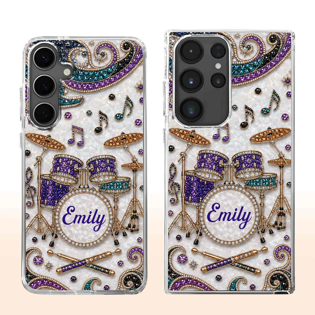 Personalized Clear Phone Case for Music Lovers Custom Name Gift Clear Phone Case GradoCreations