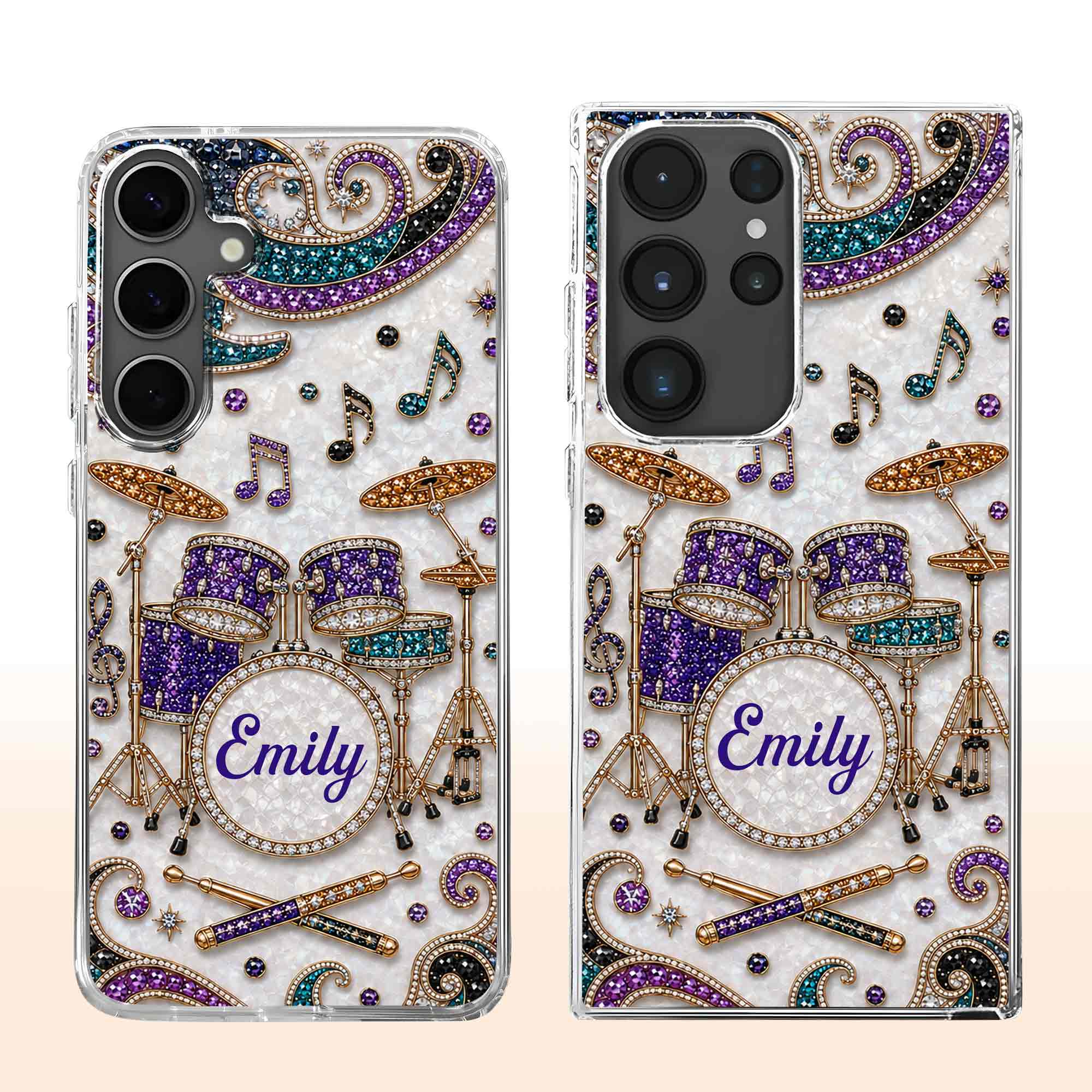Personalized Clear Phone Case for Music Lovers Custom Name Gift Clear Phone Case GradoCreations