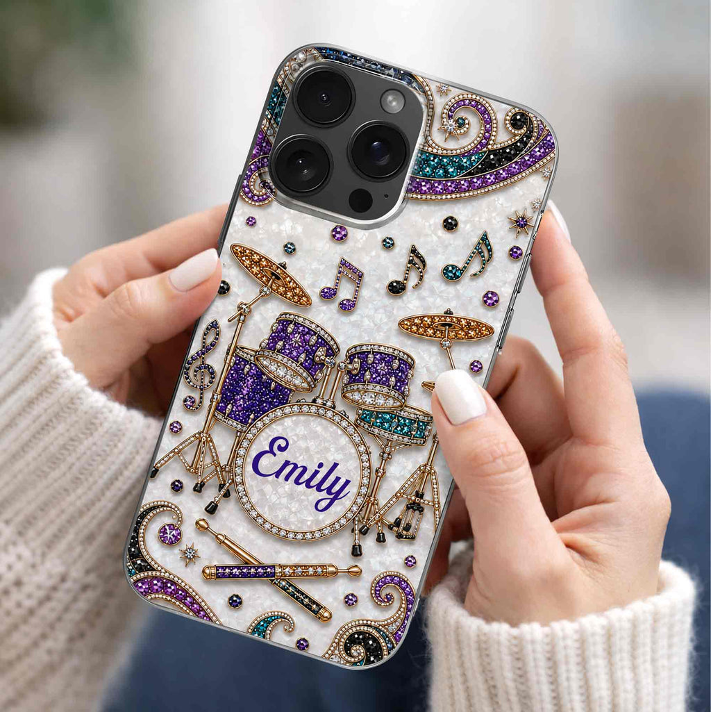 Personalized Clear Phone Case for Music Lovers Custom Name Gift Clear Phone Case GradoCreations