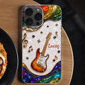 Personalized Clear Phone Case Custom Name Music Gift for Him Clear Phone Case GradoCreations