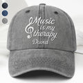 Personalized Washed Denim Cap Custom Music Gift for Him Washed Denim Cap GradoCreations