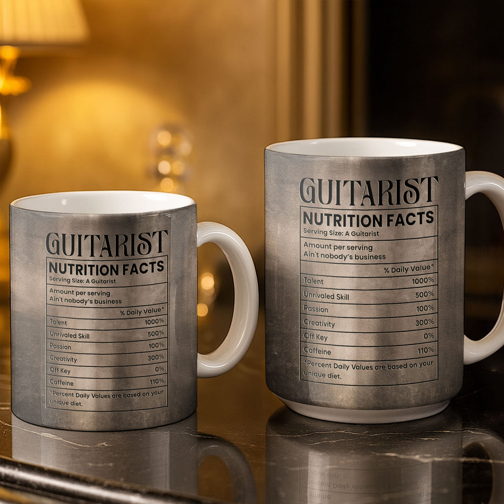 Personalized Music Mug Custom Gift for Guitar Lovers Dad Edge-to-edge Mug GradoCreations