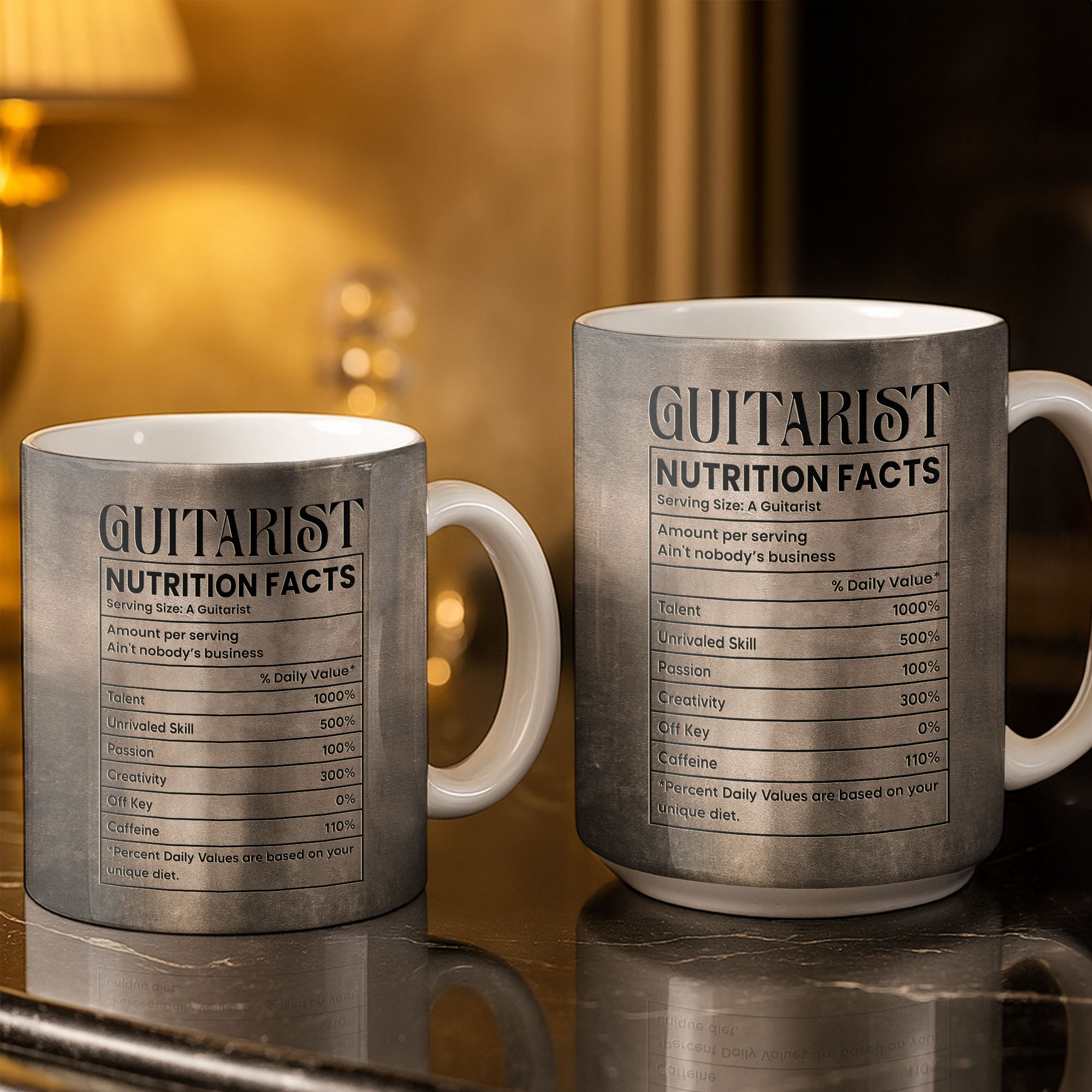Personalized Music Mug Custom Gift for Guitar Lovers Dad Edge-to-edge Mug GradoCreations