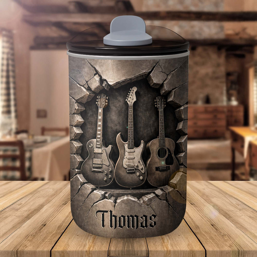 Personalized Guitarist Nutrition Facts 10oz Tumbler Gift for Music Lovers 10oz tumbler GradoCreations