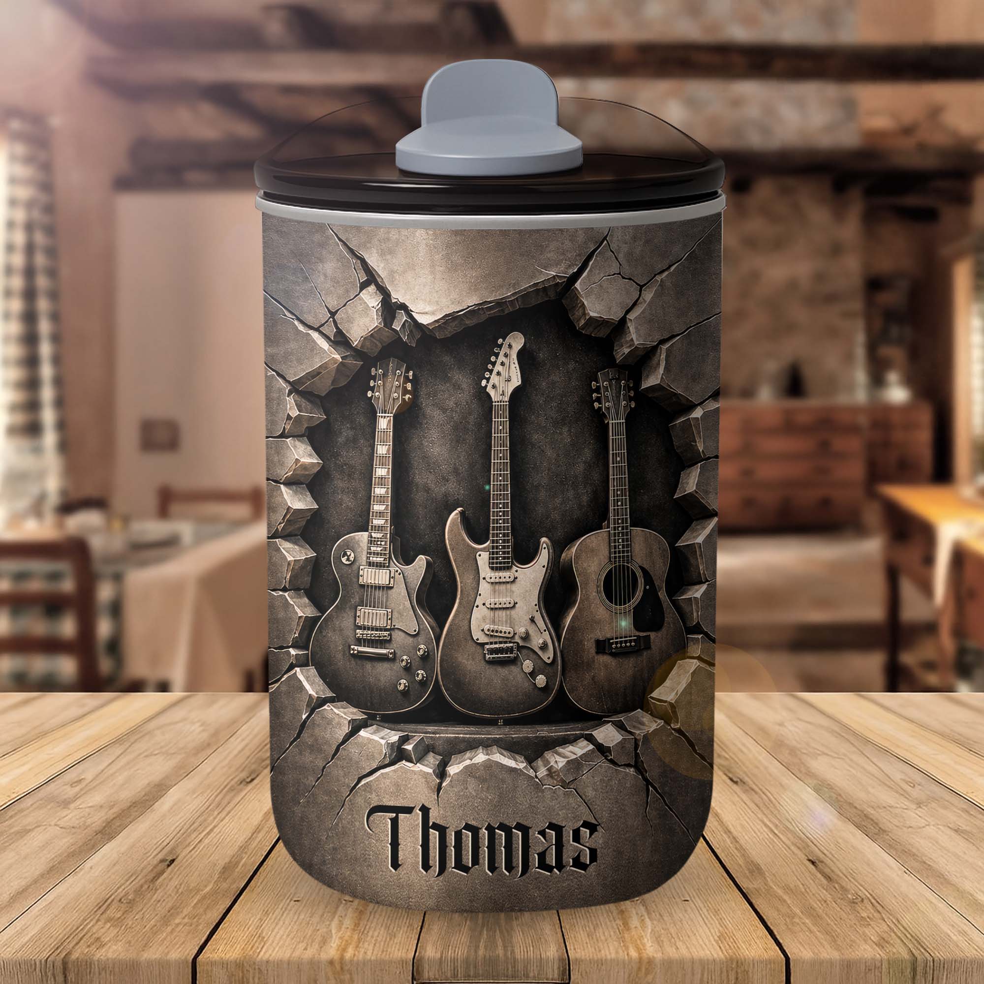 Personalized Guitarist Nutrition Facts 10oz Tumbler Gift for Music Lovers 10oz tumbler GradoCreations