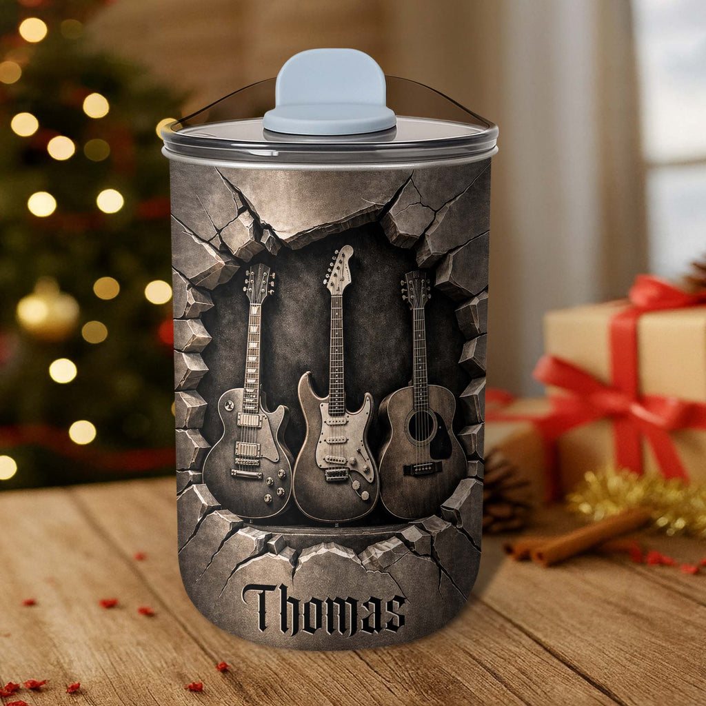 Personalized Guitarist Nutrition Facts 10oz Tumbler Gift for Music Lovers 10oz tumbler GradoCreations