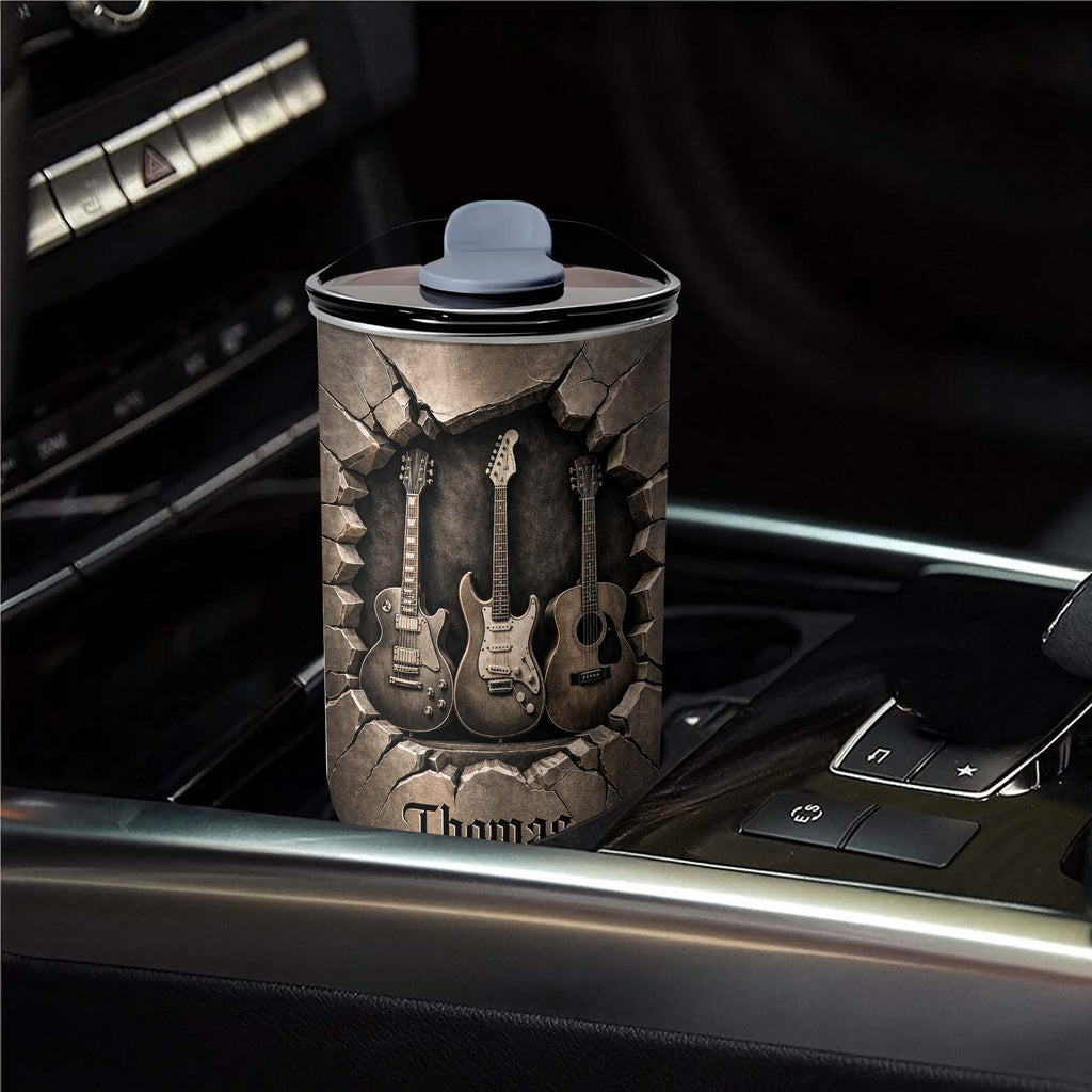 Personalized Guitarist Nutrition Facts 10oz Tumbler Gift for Music Lovers 10oz tumbler GradoCreations