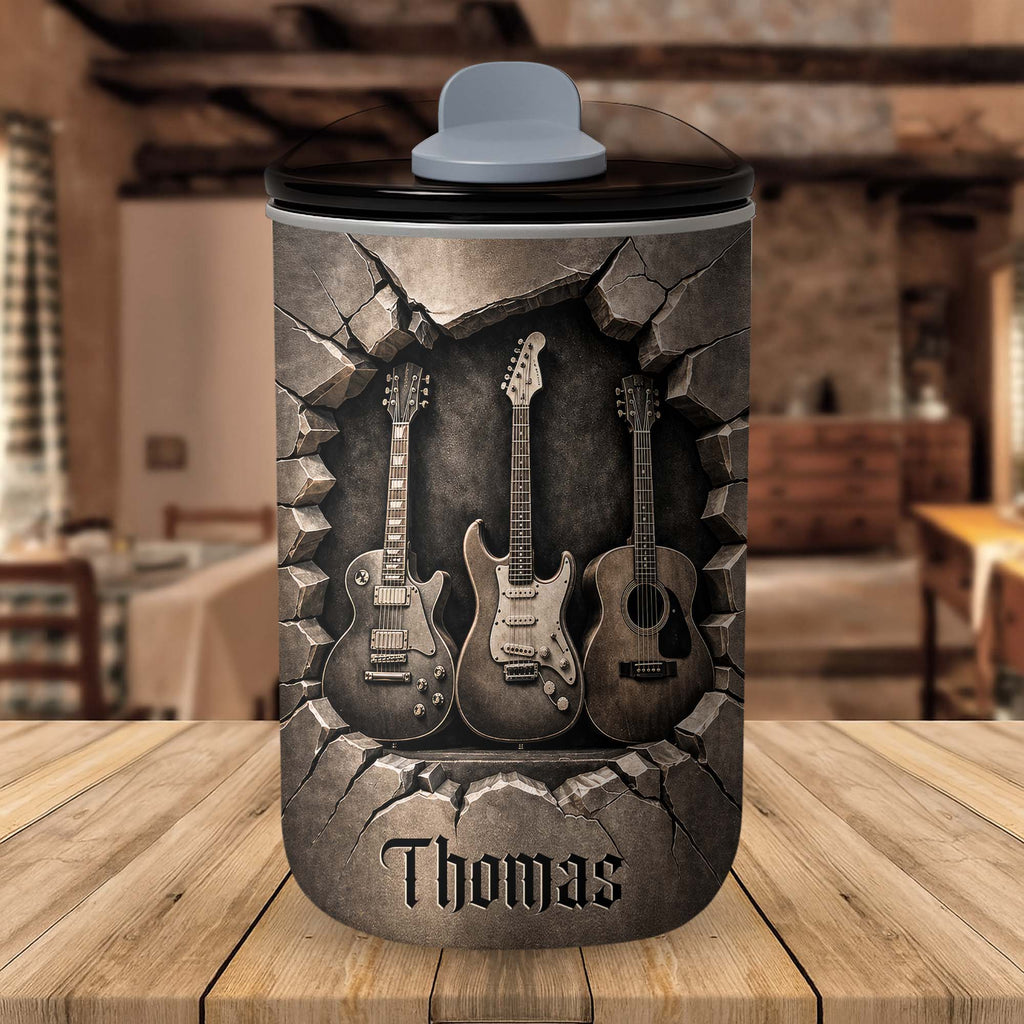 Personalized Guitarist Nutrition Facts 10oz Tumbler Gift for Music Lovers 10oz tumbler GradoCreations