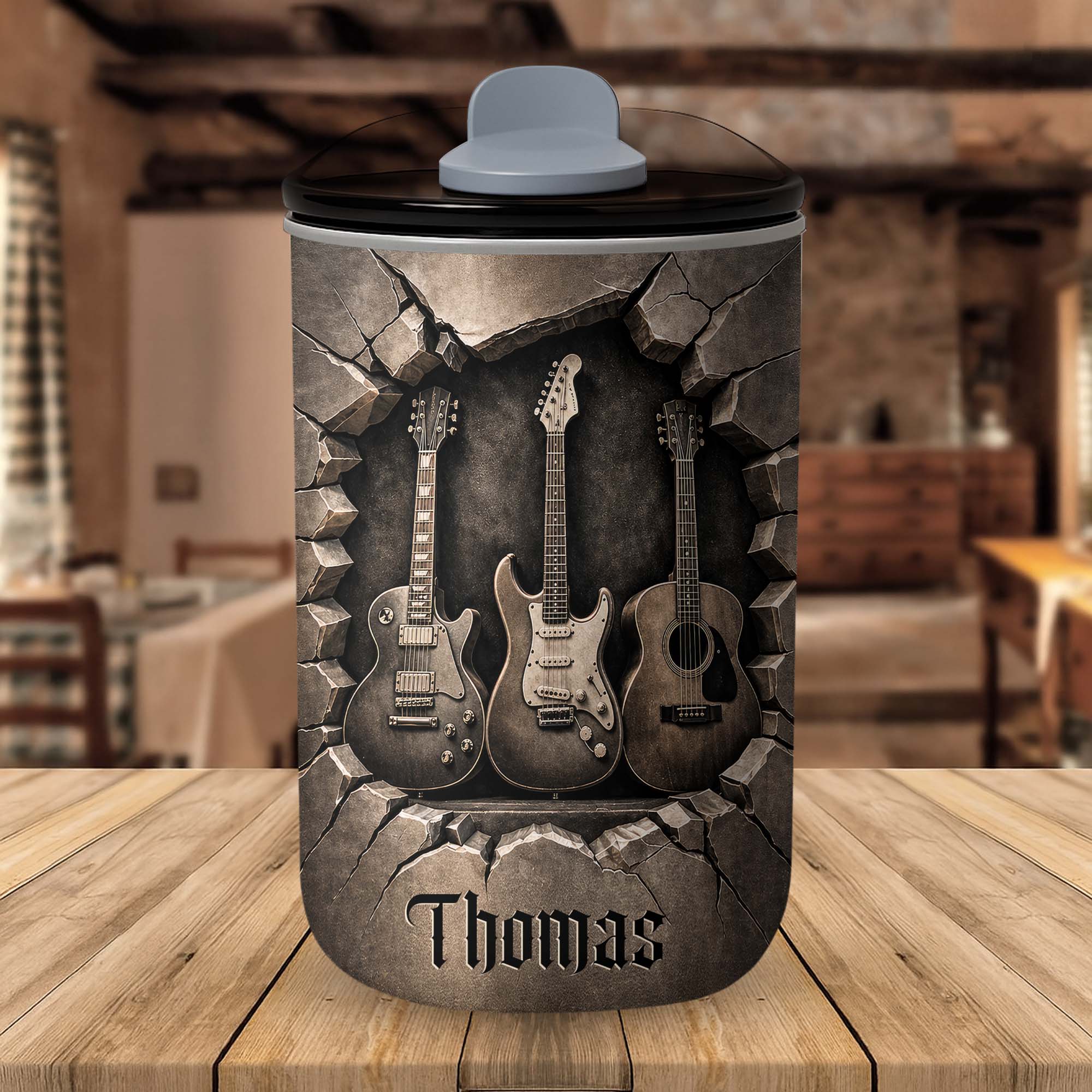 Personalized Guitarist Nutrition Facts 10oz Tumbler Gift for Music Lovers 10oz tumbler GradoCreations