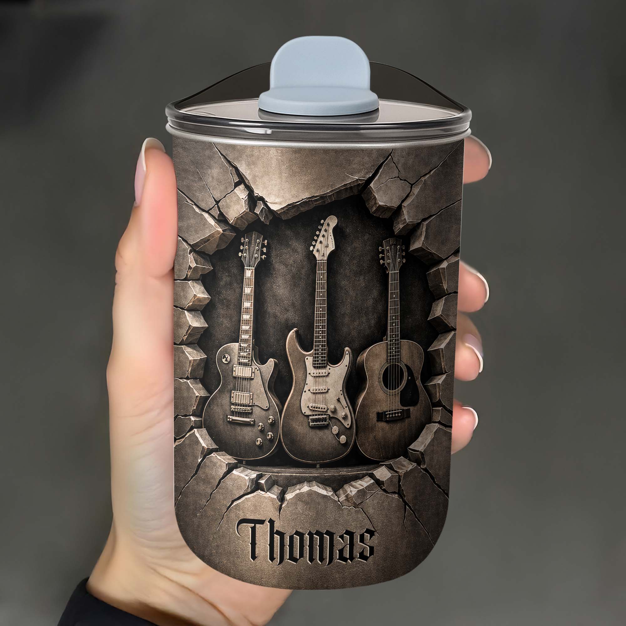 Personalized Guitarist Nutrition Facts 10oz Tumbler Gift for Music Lovers 10oz tumbler GradoCreations