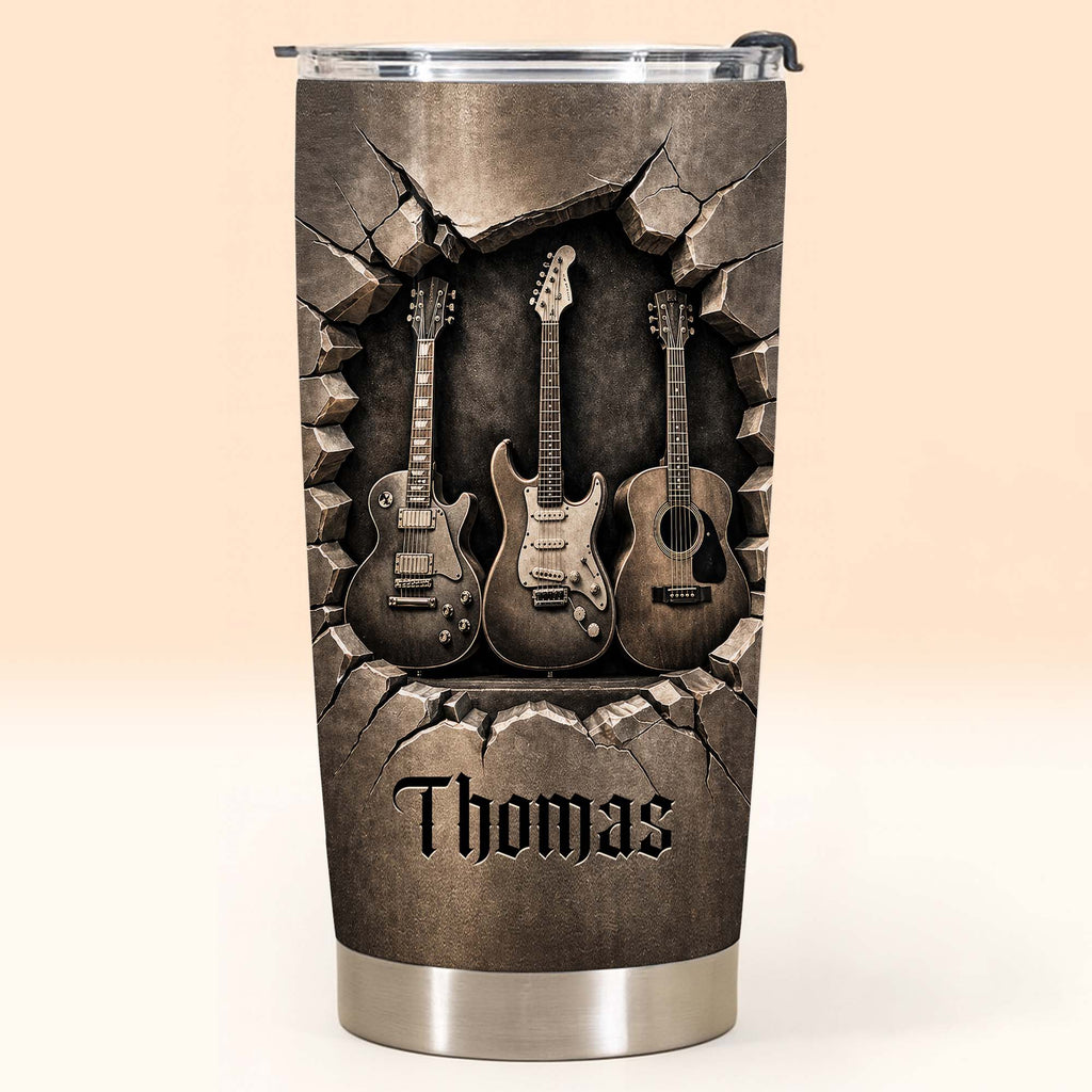 Personalized Guitarist Nutrition Facts Tumbler 20oz Gift for Him 20oz Tumbler GradoCreations