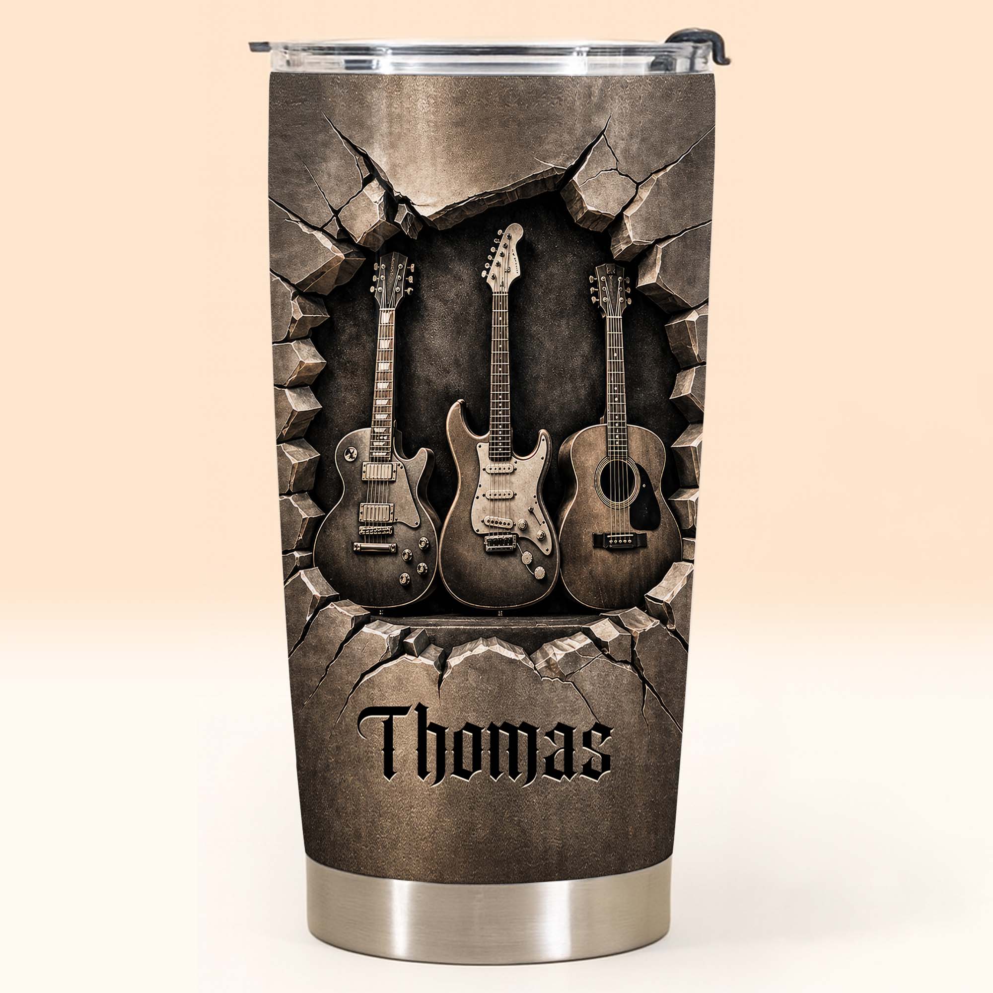 Personalized Guitarist Nutrition Facts Tumbler 20oz Gift for Him 20oz Tumbler GradoCreations