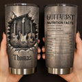 Personalized Guitarist Nutrition Facts Tumbler 20oz Gift for Him 20oz Tumbler GradoCreations