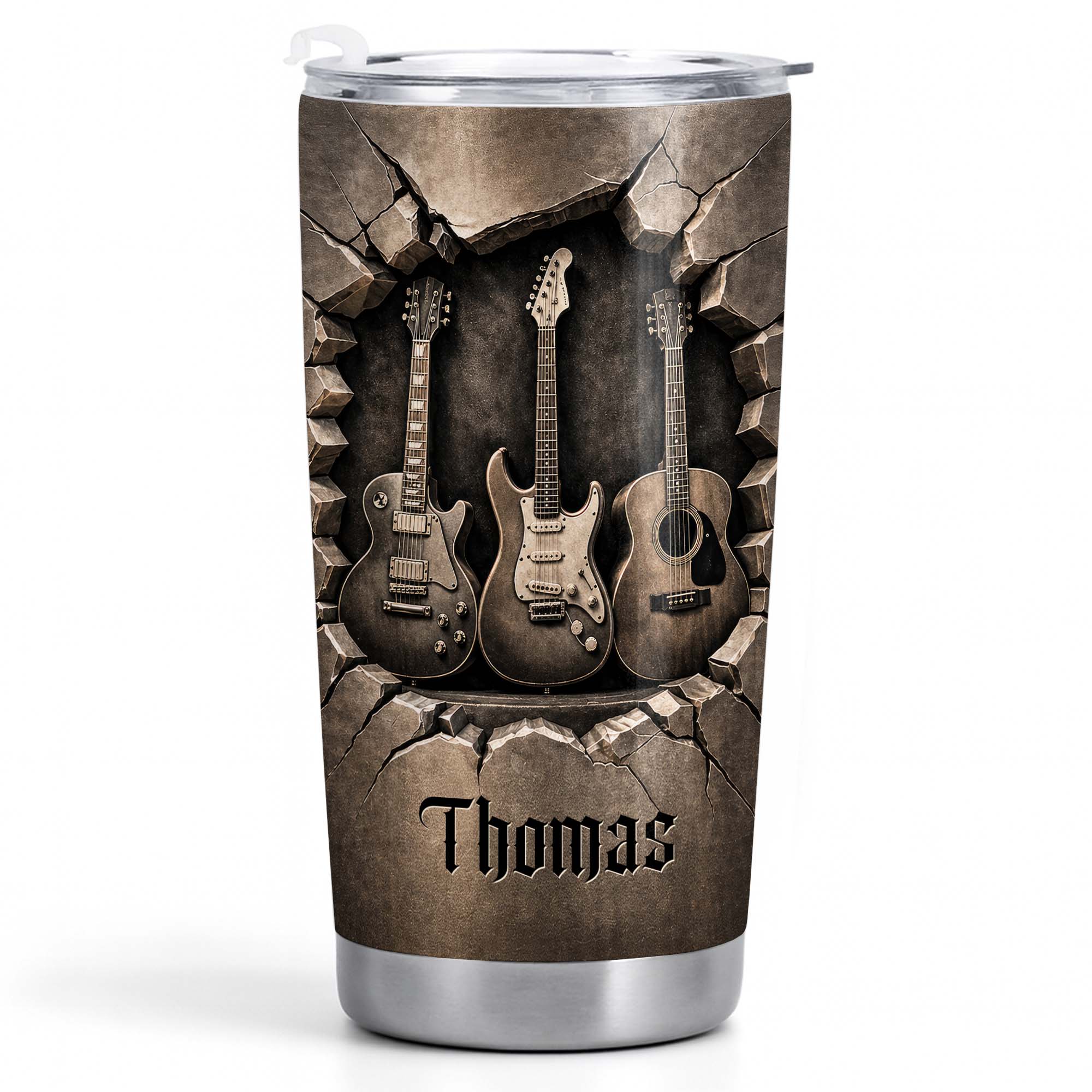 Personalized Music Tumbler Custom Name Gift for Dad 20oz 30oz Tumbler GradoCreations