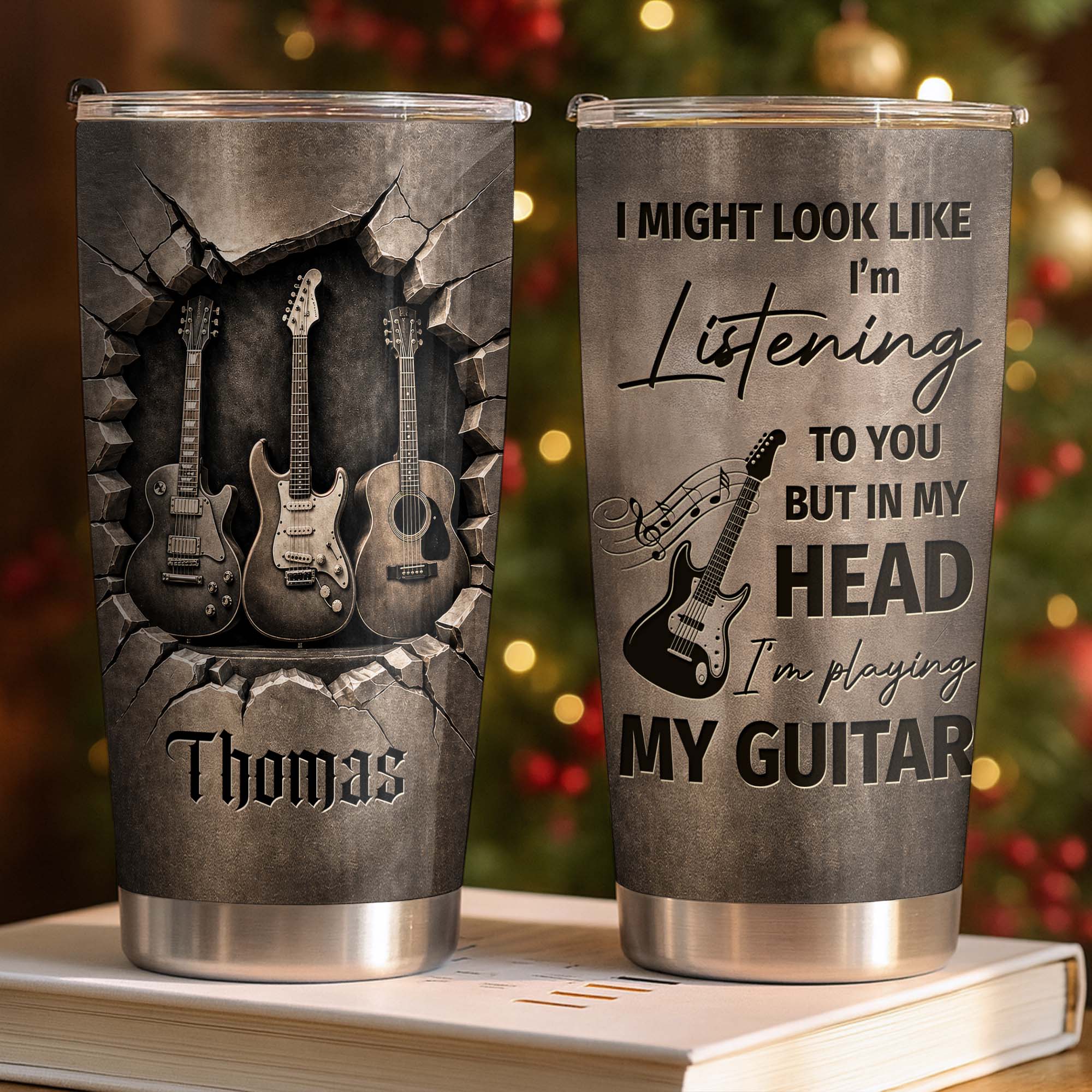 Personalized 20oz Stainless Steel Tumbler Music Gift for Dad 20oz Tumbler GradoCreations