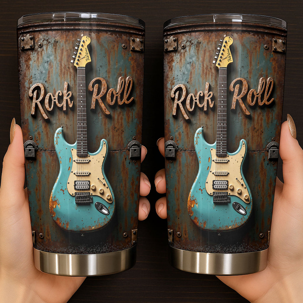 Personalized Stainless Steel Tumbler Custom Music Gift for Dad 20oz Tumbler GradoCreations