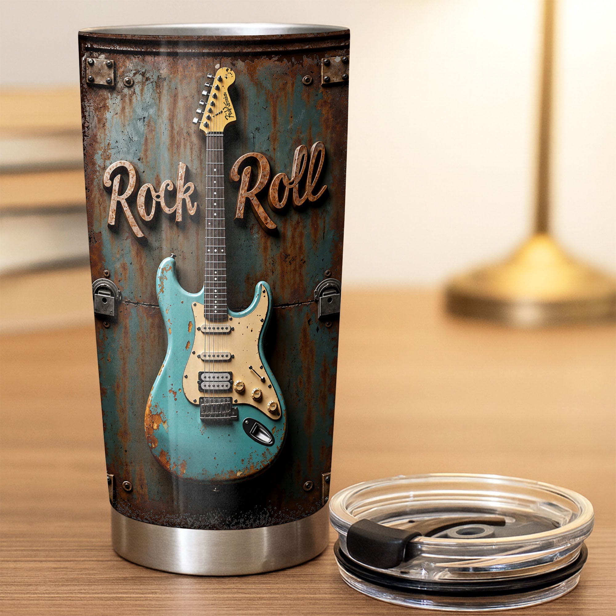 Personalized Stainless Steel Tumbler Custom Music Gift for Dad 20oz Tumbler GradoCreations