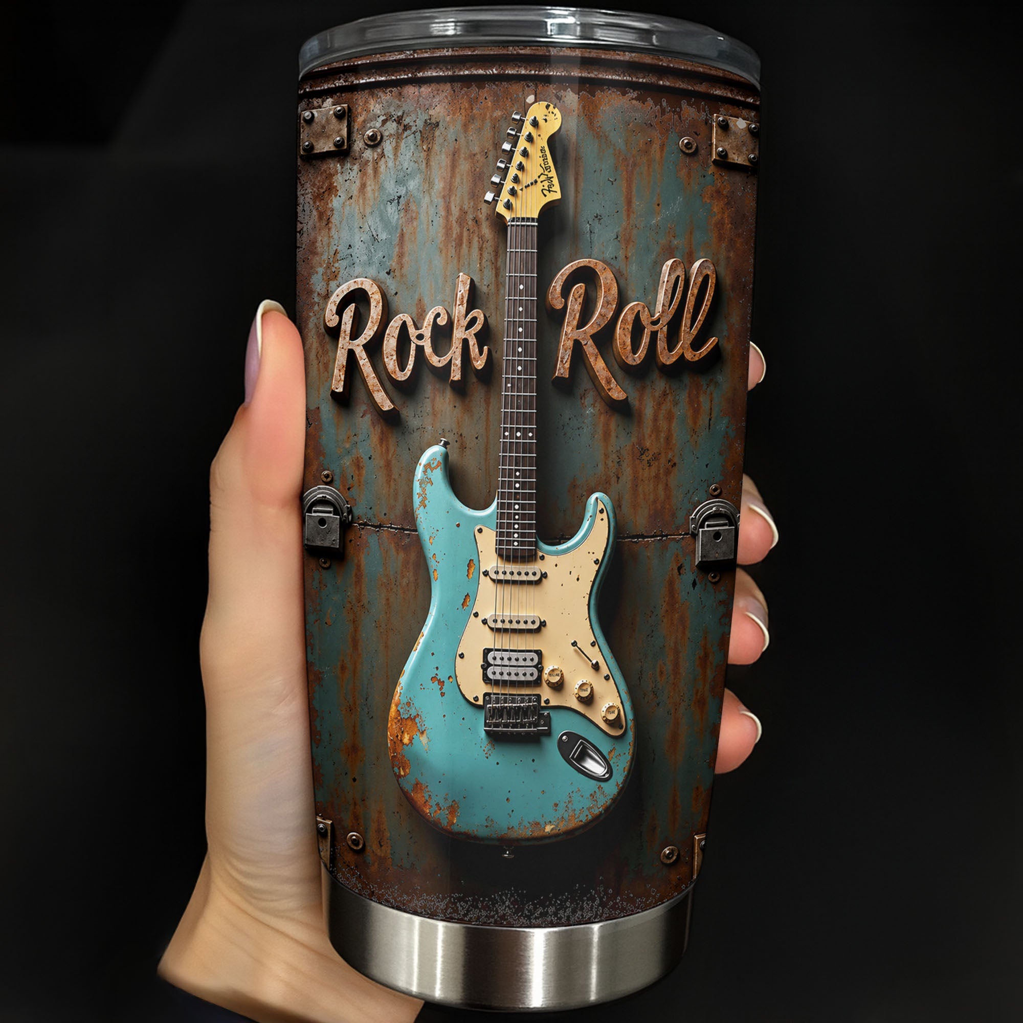 Personalized Stainless Steel Tumbler Custom Music Gift for Dad 20oz Tumbler GradoCreations