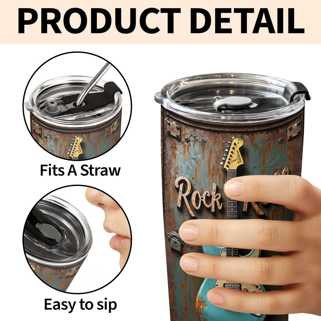 Personalized Stainless Steel Tumbler Custom Music Gift for Dad 20oz Tumbler GradoCreations