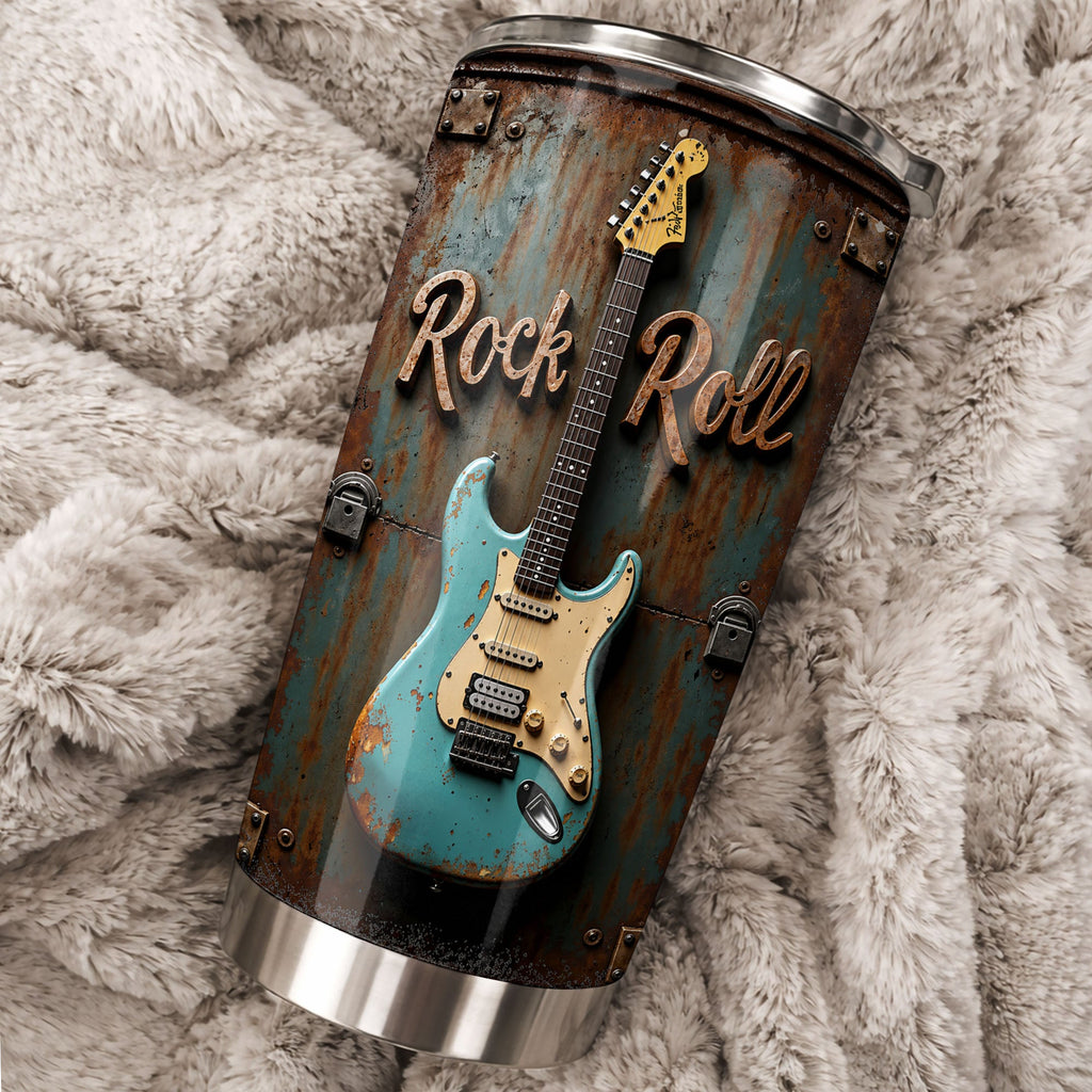 Personalized Stainless Steel Tumbler Custom Music Gift for Dad 20oz Tumbler GradoCreations
