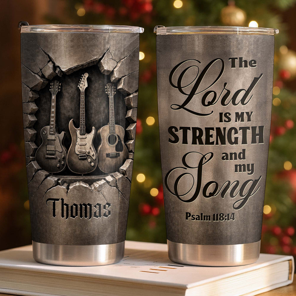 Personalized 20oz Stainless Steel Tumbler Gift for Dad - Christian Music Lovers 20oz Tumbler GradoCreations