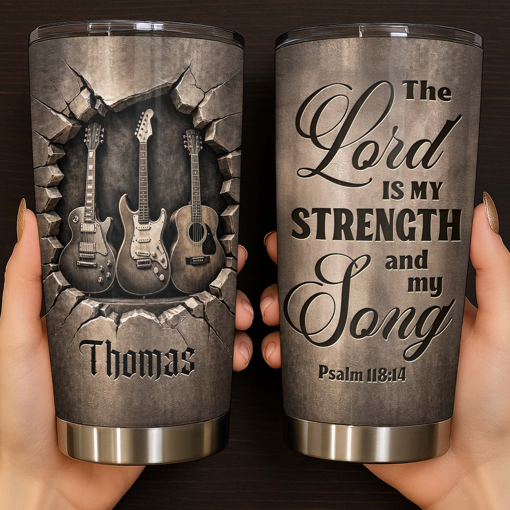 Personalized 20oz Stainless Steel Tumbler Gift for Dad - Christian Music Lovers 20oz Tumbler GradoCreations