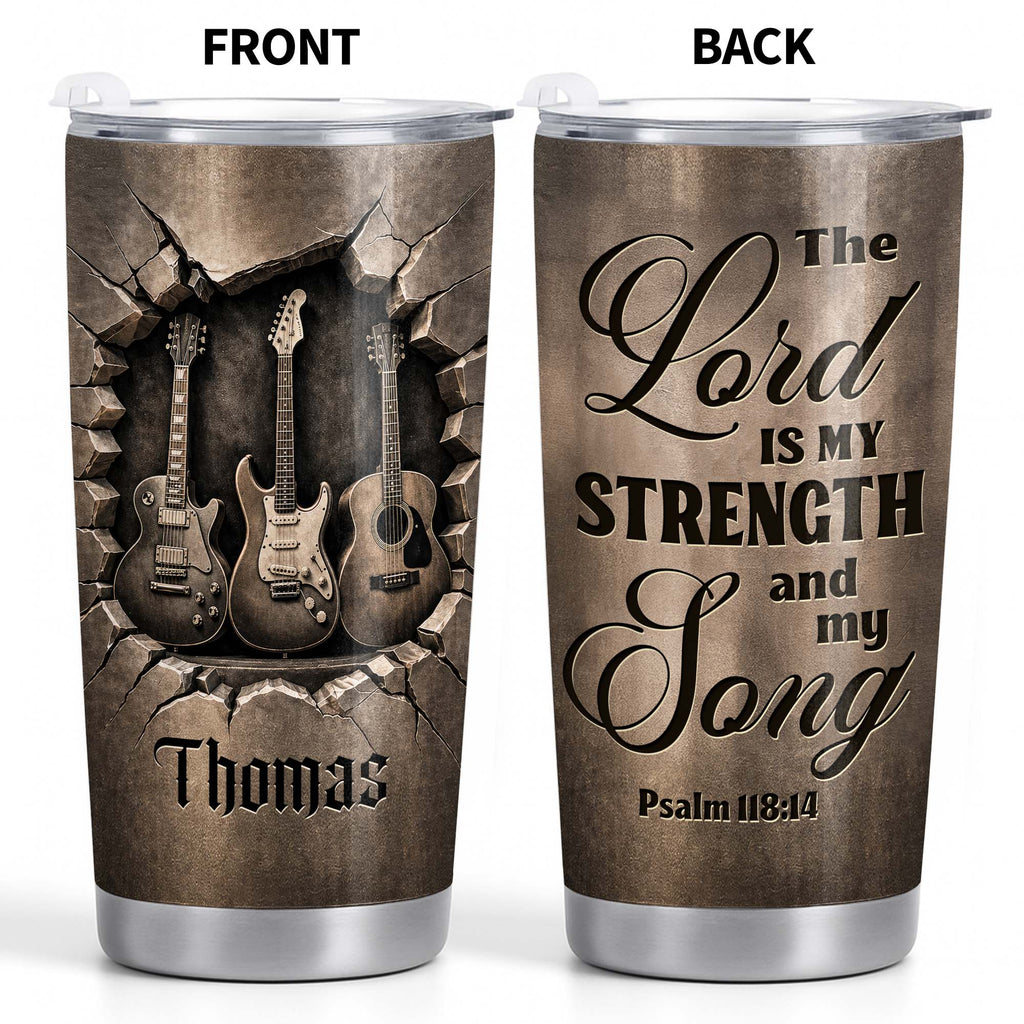 Personalized 20oz Stainless Steel Tumbler Gift for Dad - Christian Music Lovers 20oz Tumbler GradoCreations