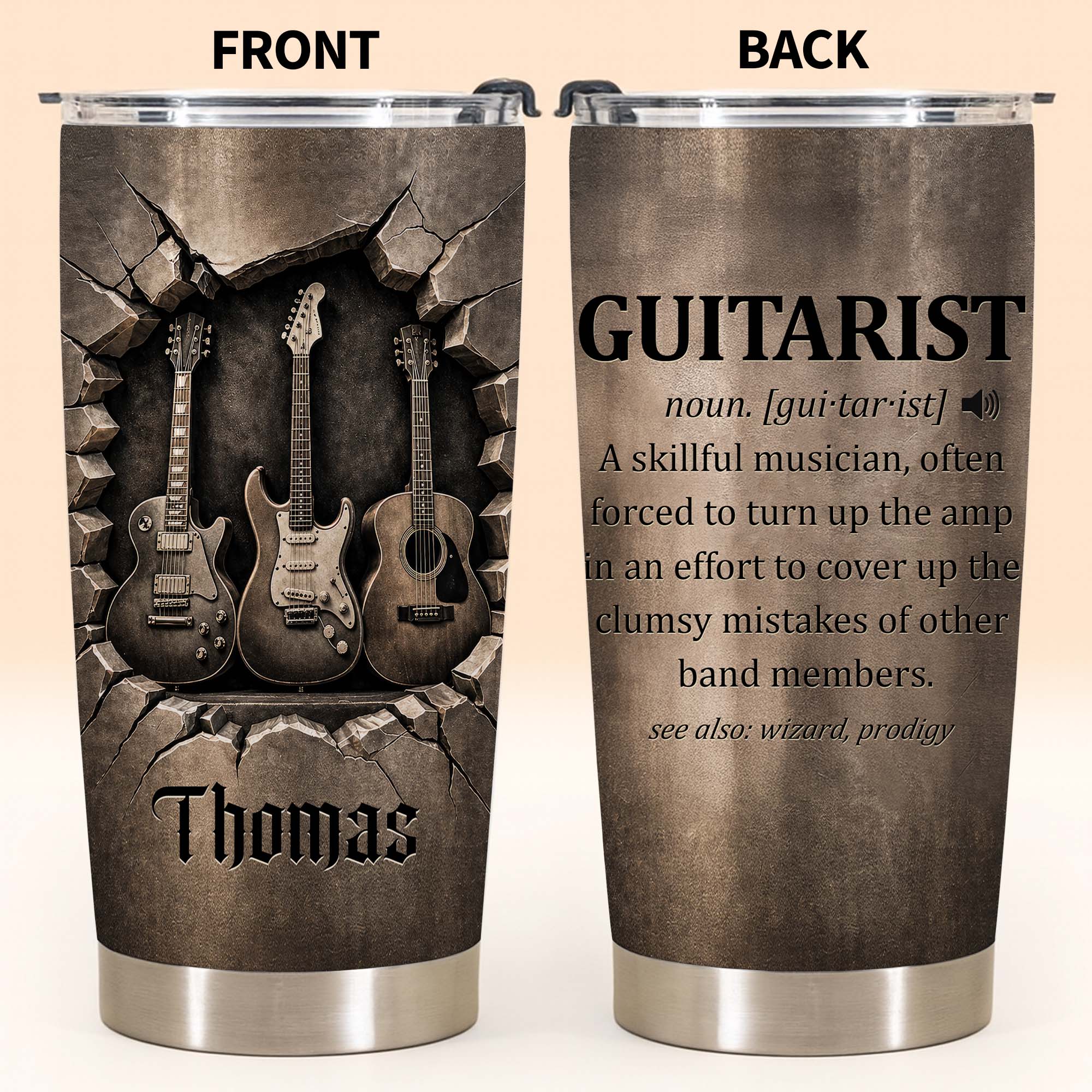 Personalized Music Lover Gift Custom Name 20oz Tumbler 20oz Tumbler GradoCreations