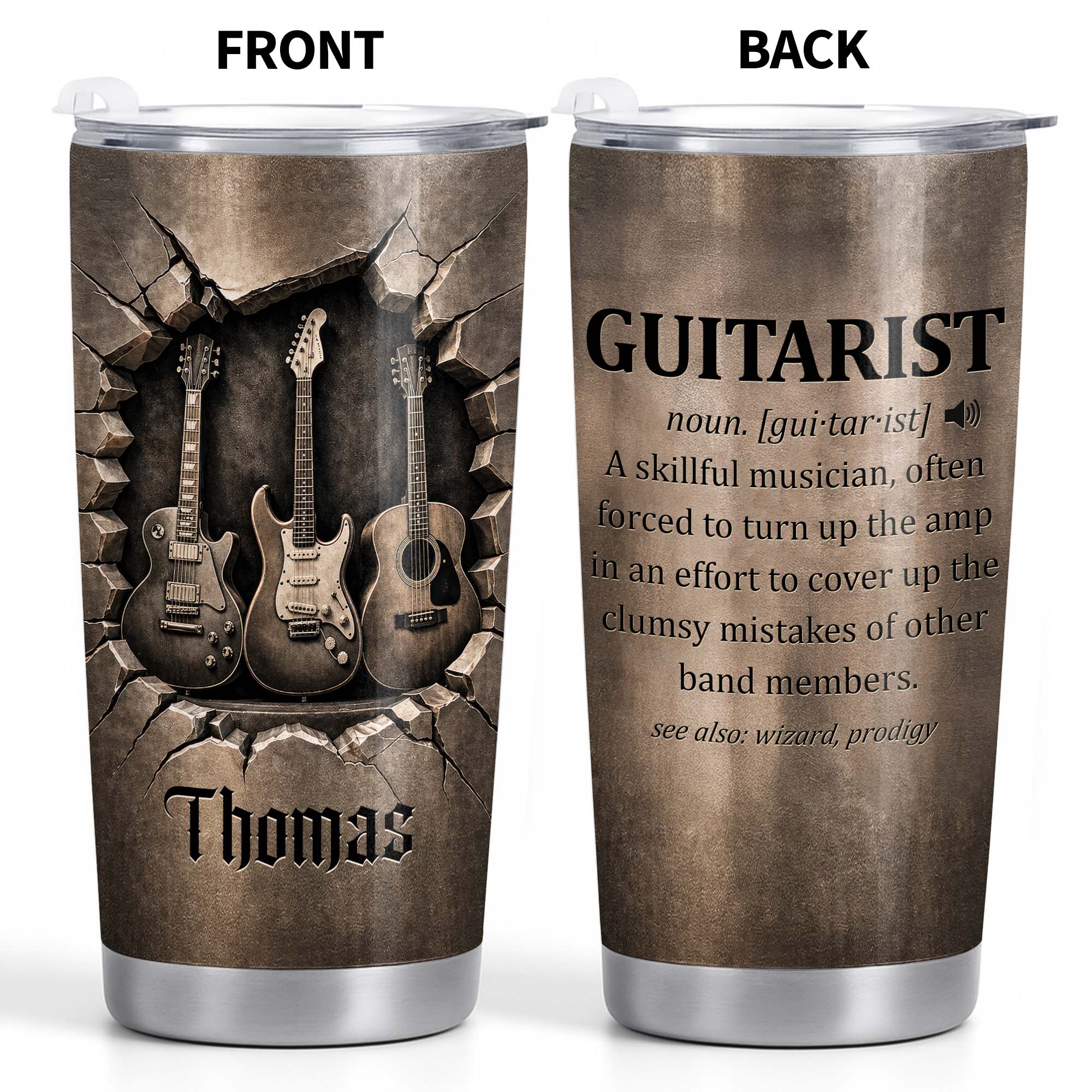 Personalized Music Lover Gift Custom Name 20oz Tumbler 20oz Tumbler GradoCreations